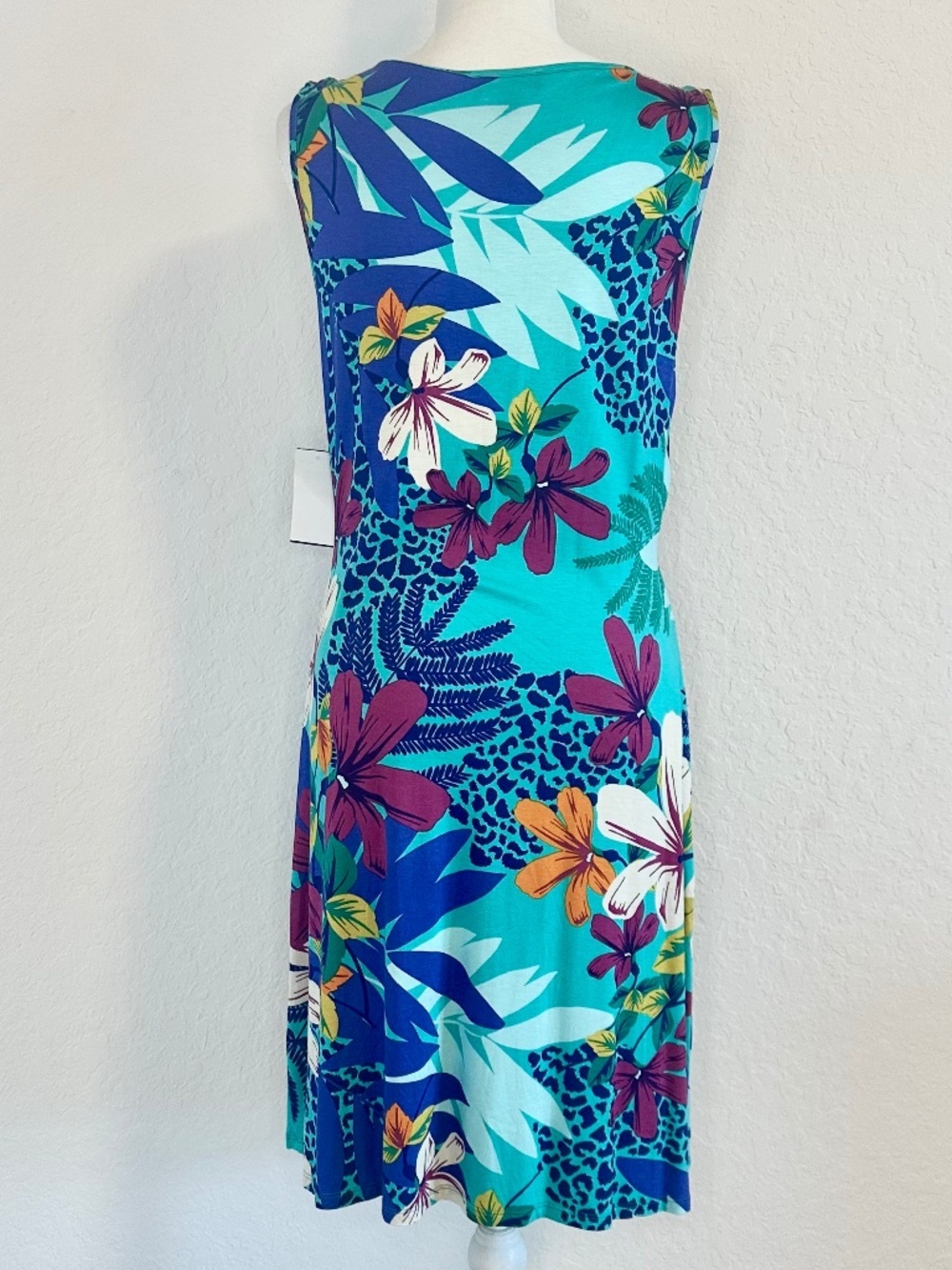 NEW Spense Sleeveless Tropical Floral Dress NWT, Size L - Picture 3 of 9